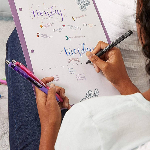 Paper Mate Inkjoy Plumas De Gel, Medio Punto, Una Variedad D