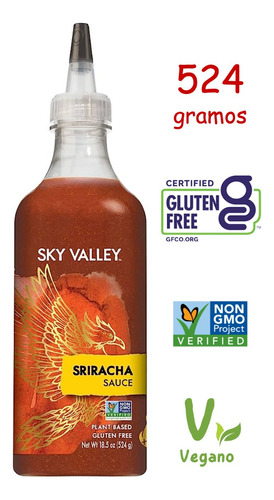 Salsa Sin Gluten Sriracha Picante Vegana Sin Ogm Sky Valley 