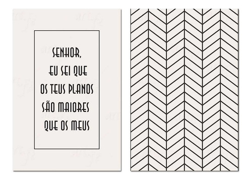 Kit 2 Placas Decorativas Religioso Senhor Planos Maiores