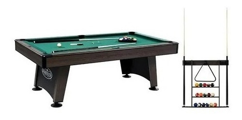 Mesa De Billar Semiprofesional Barrington 90 Con Accesorios Paño Verde Musgo