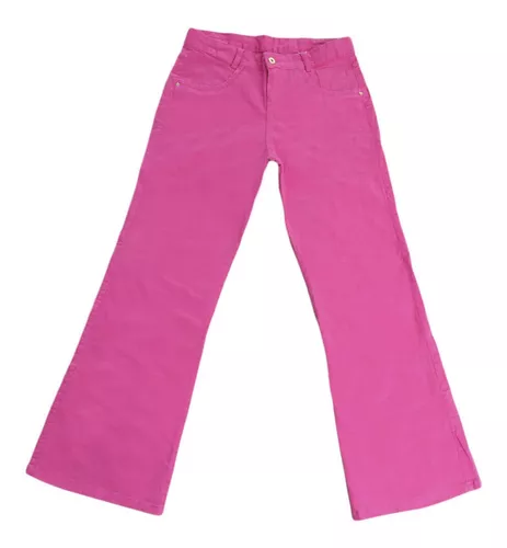 calça plus size wide leg rosa