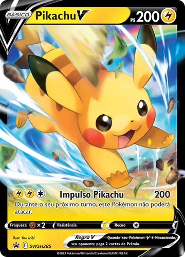 Carta Pokemon Pikachu V Português 43/185 ou Promo SWSH061 Card Original  Copag - Pronta Entrega - Escorrega o Preço