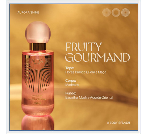 Body Splash Aura Beauty Jade Picon Aurora Shine Hinode 200ml