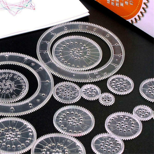 Set Juego Espirógrafo Dibujo Engranaje Entrelazado Espiral F