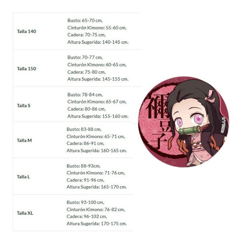 Imagen 7 de 8 de Traje Kimetsu No Yaiba Cosplay Nezuko Kamado