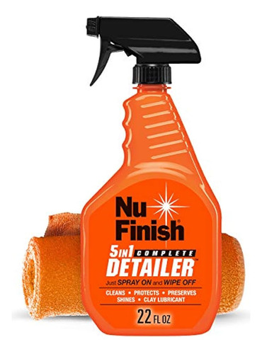 Nu Finish 5-in-1 Complete Detailer Spray Con Toalla, Preserv