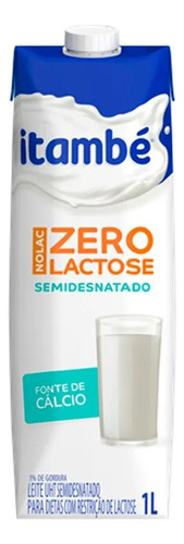Leite Uht Semidesnatado Zero Lactose Itambé Kit 6unidades 1l