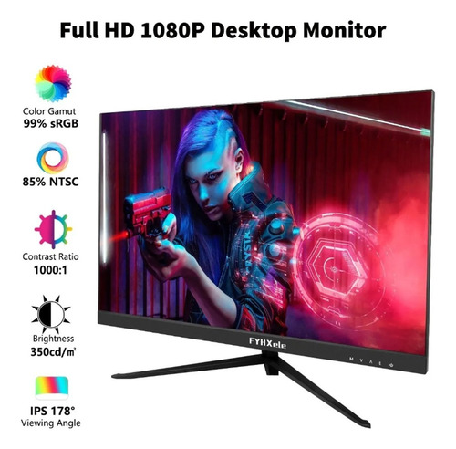 Monitor Gamer Fyhxele 23,8 Paneles Ips Full Hd 165 Hz 1 Ms H Negro