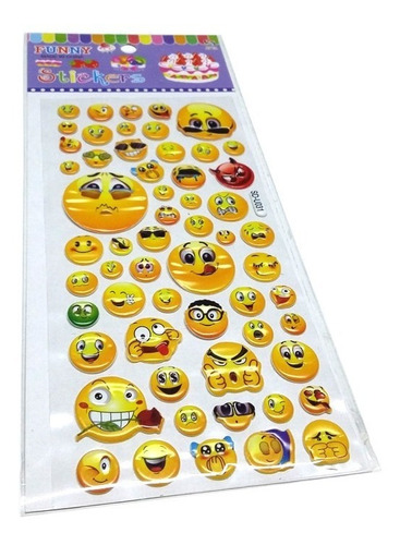 Stickers Emoji Con Relieve Colours 55 Emojis Diferentes