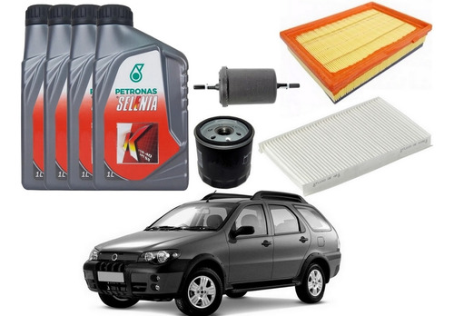 Kit Troca De Filtros Fiat Palio Adventure 1.8 8v 2010