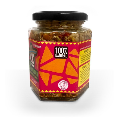 Imagen 4 de 7 de Salsa Gourmet De Semillas Sr Calavera 230g Picor Medio