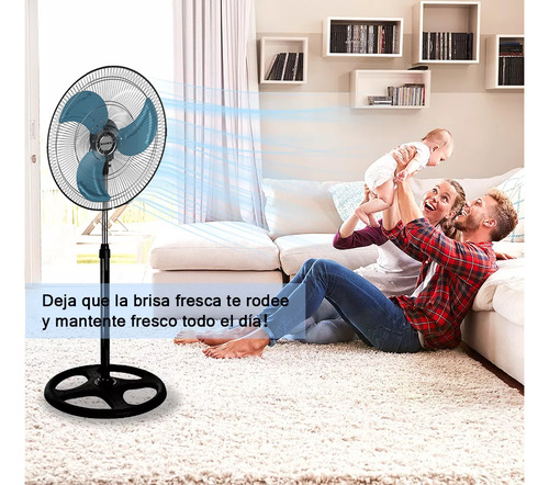 Ventilador 18 3 En 1 Pedestal, Piso Y Pared - Fuerte 2pzs