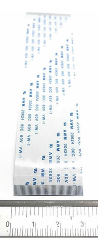 Imagen 2 de 5 de Cable Flex Membrana Plano 2 Piezas 60 Pines 12 Cm A W M