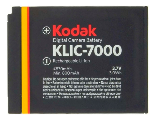 Baterías Para Cámara Li-ion Kodak Klic-7000