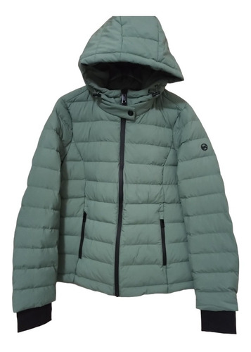 Chamarra Michael Kors Mujer Puffer Verde Packable Talla M