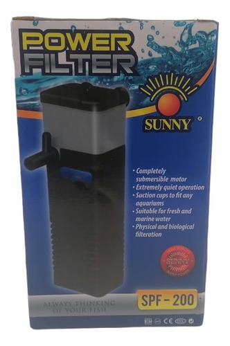 Sunny Filtro Interno Spf200 250l/h Acuario Peces Pecera