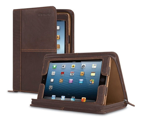 Case De Cuero Genuino Solo Folio Para iPad Mini 1 2 3 Brown