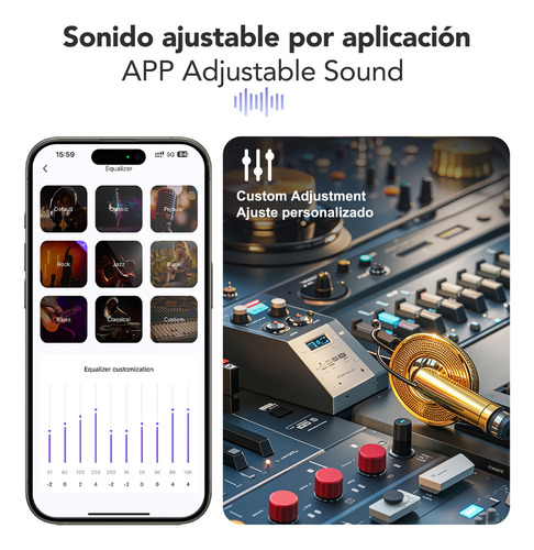 Audífonos Lenovo Erazer Xp6 Ai Ows Bluetooth 5.4 Color Negro Traducción Auriculares Inalámbricos Con Smart Display Compatible Con iPhone Y Android