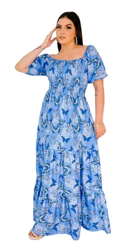 Vestidos longos dia a dia hotsell mercado livre