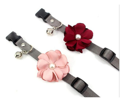 Petfavorites Geranium Flower Collar Collar Boil Boil Boind Y Rojo.