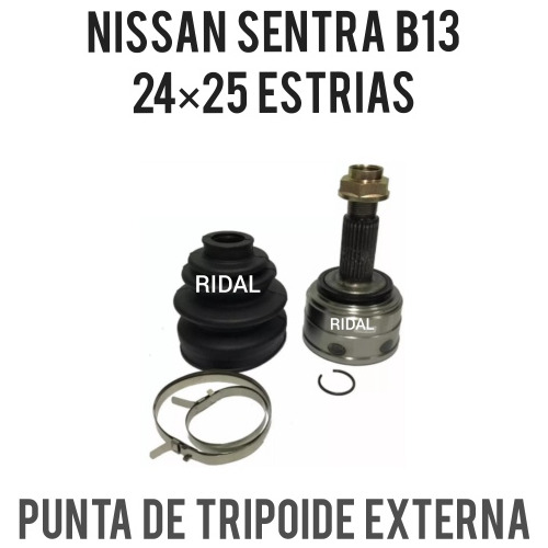 Punta Tripoide Externa Nissan Sentra B13 25x24 Estrias 