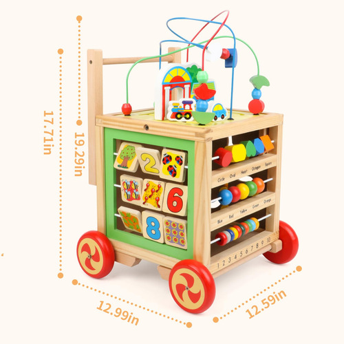 Cubo De Atividades De Madeira 6 Em 1 Montessori Toys Educati