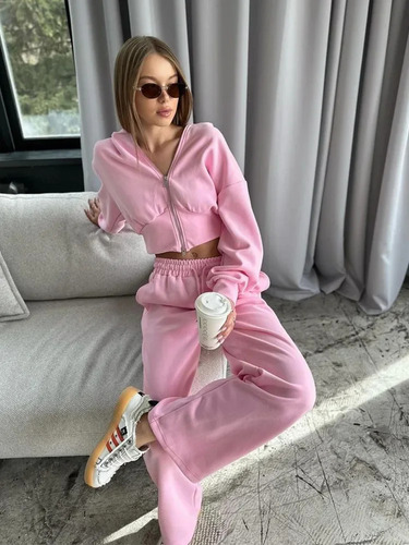 Conjunto Casual De Sudadera Con Capucha Y Pantalones Para Mu