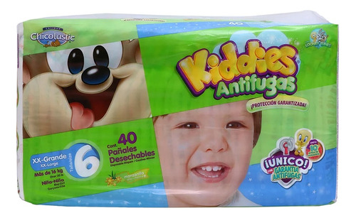 3 Pack Pañal Antifugas Kiddies Talla 6 40 Pza