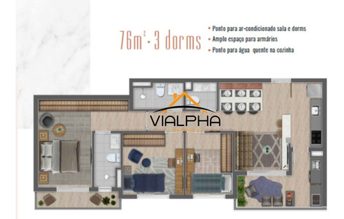 Imagem 20 de 22 de Vendo Apartamento De 76 Metros Com 3 Dorms. Sendo 1 Suítes E 2 Vaga No Aruanã 601 Em Alphaville. - Ap00113 - 69247267