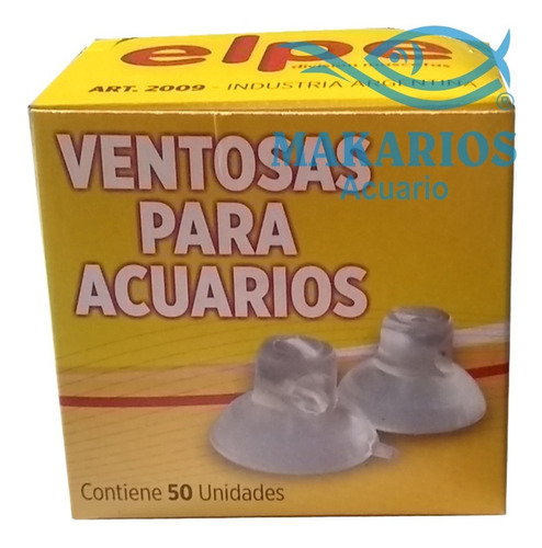 Imagen 2 de 6 de Ventosas Sopapas Clasicas Elpe Para Peceras Acuarios X 10 Un