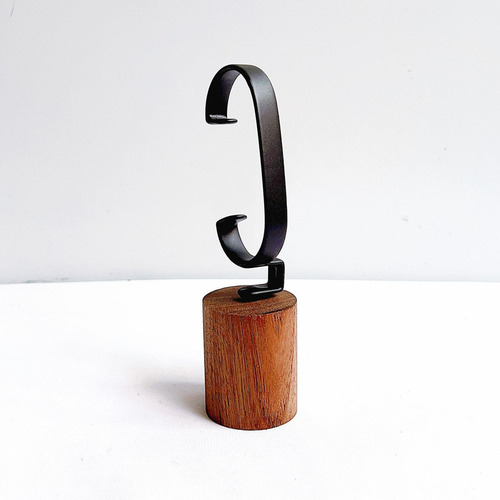 Base De Madera Del Soporte De La Exhibición Del Reloj De