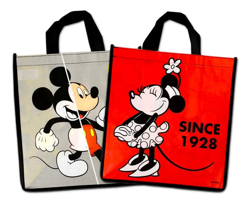 Disney Mickey Mouse Y Minnie Mouse Bolsa Reutilizable Bolsa 