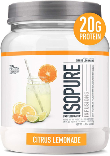 16-porc Isopure Infusions Limonada Cítrica 2-carb Polvo 400g