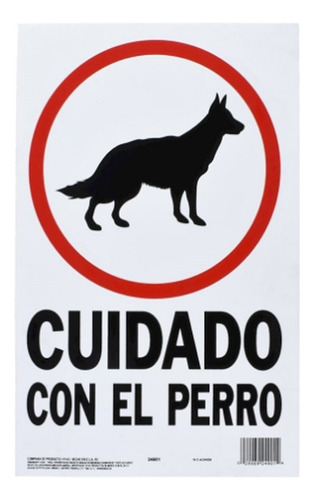 Letrero Cartel Cuidado Con El Perro
