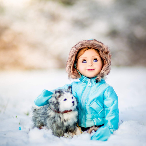 Perrito Husky Doll Pet The Queen's Treasures Para 18 Pulgada