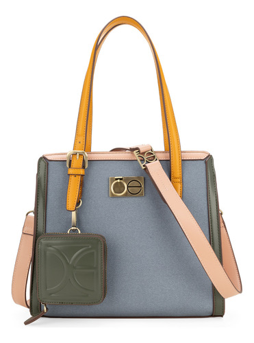 Bolsa Satchel Cloe Calzana I Mediano Color Azul