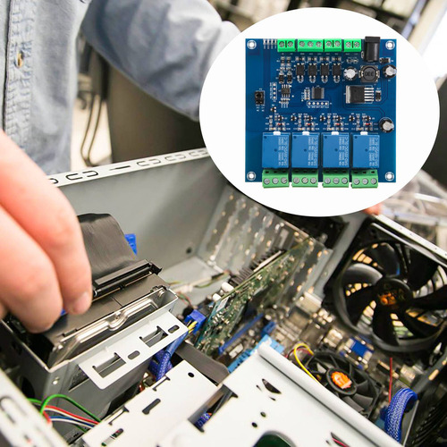 Módulo De Relé Modbus Rtu De 4 Vías, 7-24v, Interruptor De M
