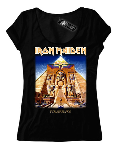 Remera Mujer Iron Maiden 16 Powerslave Premium Dtg