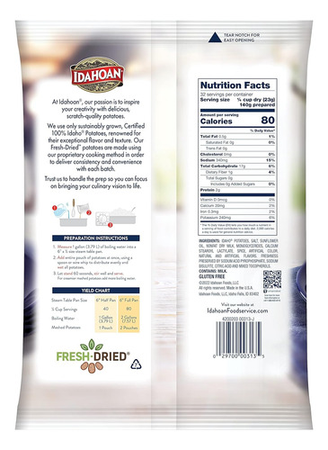 Idahoan: Puré Cremoso Clásico, 737g (12 Pack)