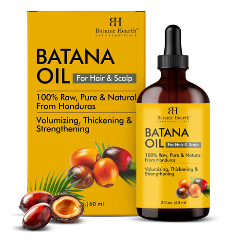 Aceite Capilar Botanic Hearth Raw Batana 100% Puro, 60 Ml, P