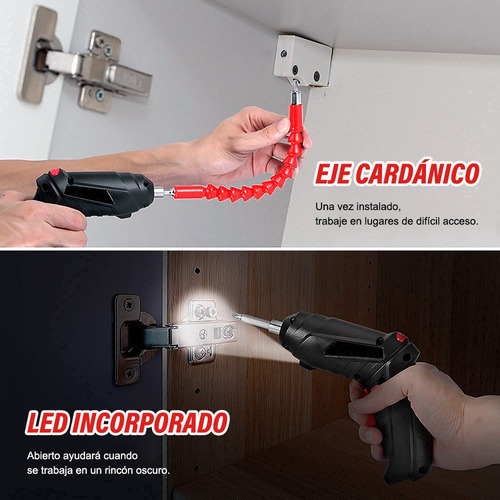 Destornillador Eléctrico Taladro Inalámbrico 47 Pzasmultiuso