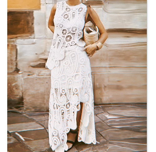 Conjunto De Falda De Fibra Modal Con Traje Casual Para Mujer