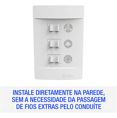 Ventilador De Teto Com Controle Remoto Jet 220v Aliseu Cor da estrutura Branco