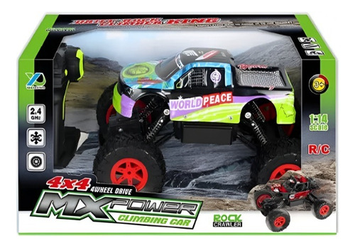 Carro Mx Power Climbing R/c Bateria Recargable Caja Color Multicolor