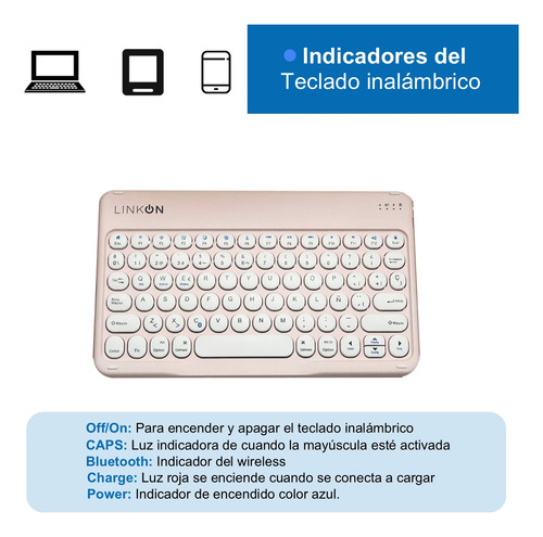 Funda Protectora Para Ipad Con Teclado 10.2 Y 10.9 Linkon 10.9" Pink