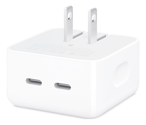 Adaptador De Corriente Doble Usb-c+c  35w iPhone/iPad/iwatch