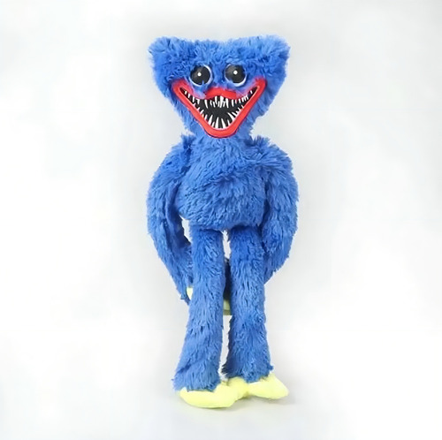Peluche Huggy Wuggy, 40 cm, azul, con un monstruo bordado