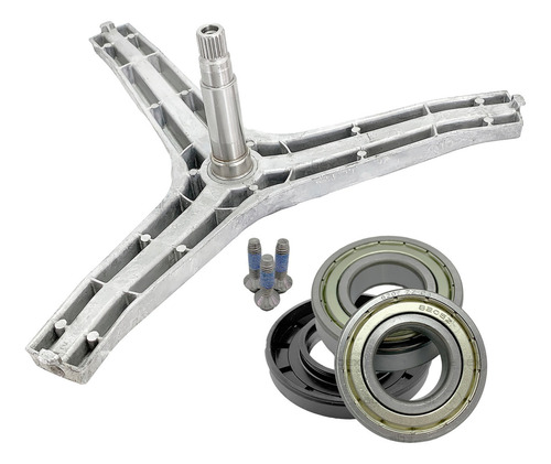 Kit Eixo Tripé Rolamentos Retentor E Parafusos Para Uso Em Lava E Seca Samsung Wd103 Wd106 Wd10 Wd11 Dc97-14370c Dc62-00008a