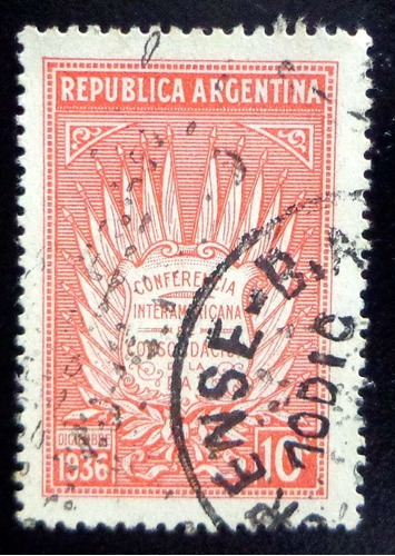 Argentina, Sello Gj 817 Conferencia Paz 1936 Usado L9984