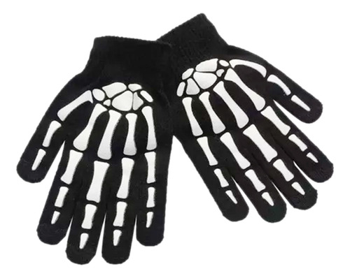 Guantes Calaveras De Huesos Niños Adultos Esqueletos